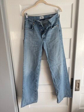 Citizens Of Humanity Light Blue Wide-Leg Jeans “annina”
